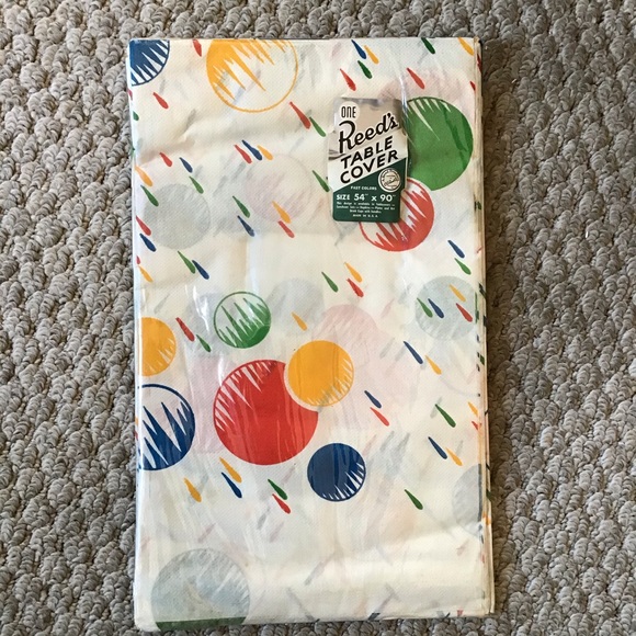 NEW Vintage Reed’s Birthday Paper Table Covers (54”x90”) Set of 2 - Picture 3 of 5